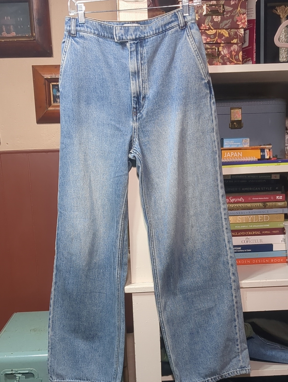 & Other Stories Drapey Wide Leg High Waisted Denim Trouser Jeans Size 6